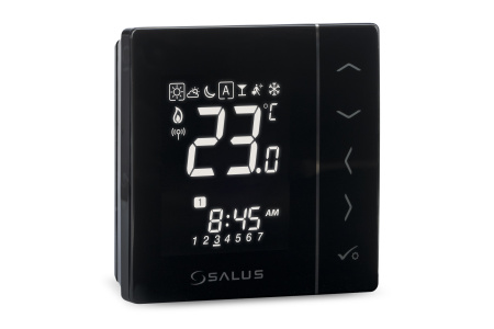 Терморегулятор комнатный Salus VS20BRF беспроводной, черный - КонтурТерм