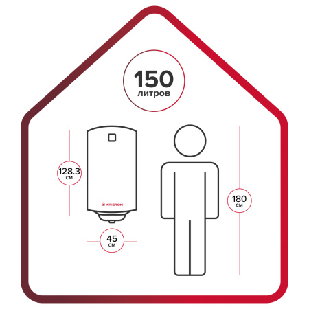 Водонагреватель электрический накопительный Ariston PRO1 ECO ABS PW 150 V - КонтурТерм