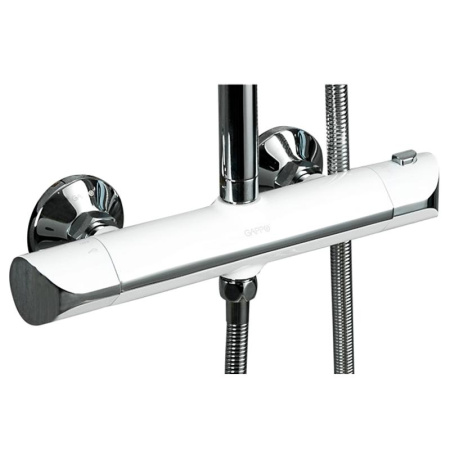 Система душевая с термостатическим смесителем Gappo G03-8, хром/белый - КонтурТерм