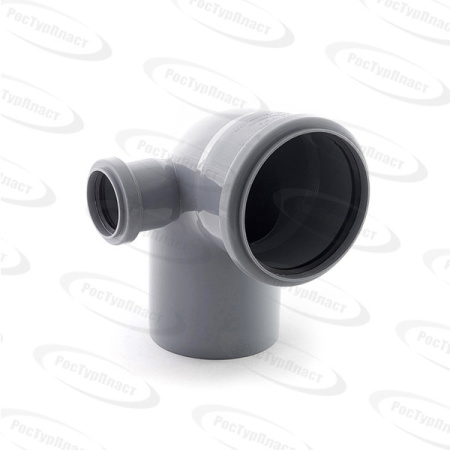 Колено внутренняя канализация 110 90° с отводом 50 87° (левый)  - КонтурТерм