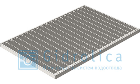 Решетка стальная ячеистая оцинкованная 390 х 590 Gidrolica Step Pro - КонтурТерм