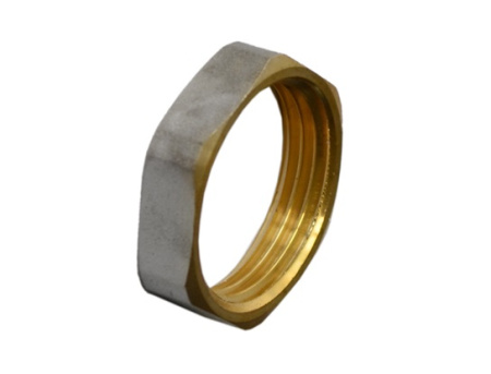 Контргайка латунь никелированная 1" (ДУ 25) Gappo - КонтурТерм