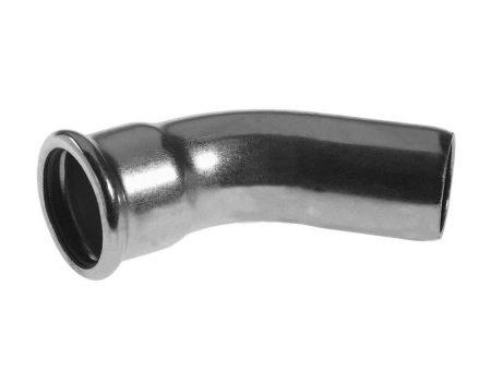 Колено из оцинкованной стали ниппельное Kan-therm Steel 28 45° - КонтурТерм