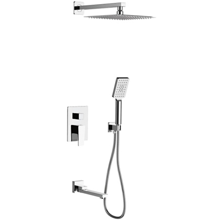 Смеситель для душа с изливом, скрытого монтажа (комплект), Ledeme, хром - КонтурТерм