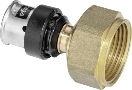 Соединитель-пресс Viega Smart-Press 20х1/2" с накидной гайкой, бронза - КонтурТерм