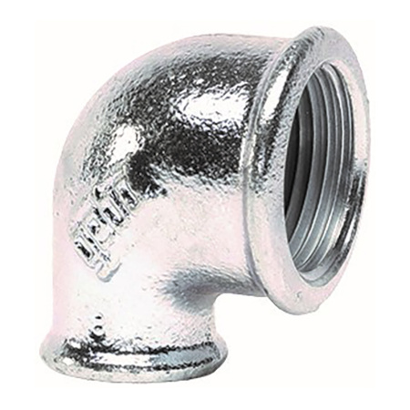 Колено редукционное чугун оцинкованный GEBO 1 1/2" х 1/2" (РВ х РВ) - КонтурТерм