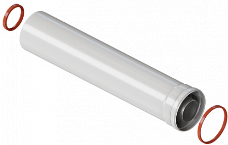 Труба дымоходная коаксиальная KRATS 500 мм д.60/100 мм  - КонтурТерм