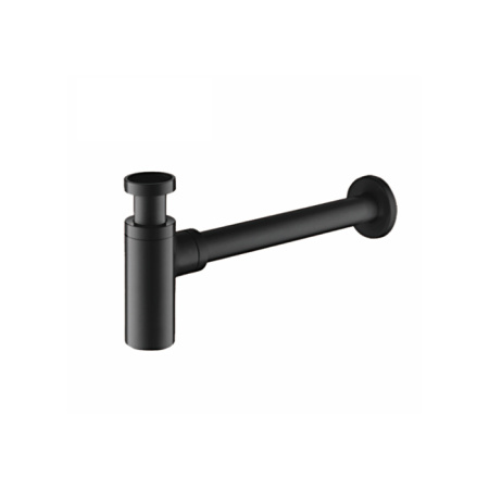 Полусифон бутылочный для раковины FRAP 1 1/4", цвет черный - КонтурТерм
