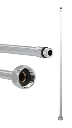 Трубка хромированная для смесителей М10х1/2 РН, длина 50 см - КонтурТерм