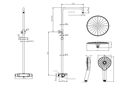 Система душевая с термостатическим смесителем Creavit, хром - КонтурТерм