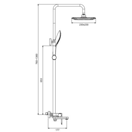Система душевая со смесителем для ванны Gappo Noar G48, хром/белый - КонтурТерм