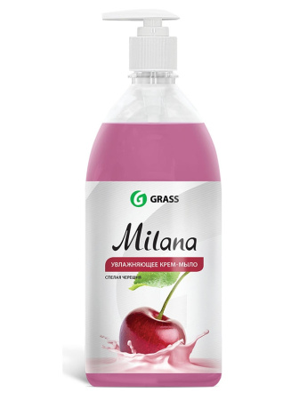 Жидкое крем-мыло "Milana" спелая черешня, с дозатором, 1л - КонтурТерм