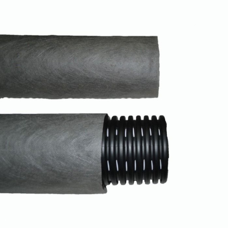 Труба 110 SN4 ПНД дренажная в геотекстильном фильтре - КонтурТерм