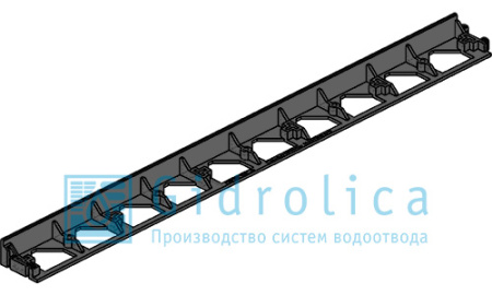 Бордюр пластиковый черный L=1000 Gidrolica Line - КонтурТерм