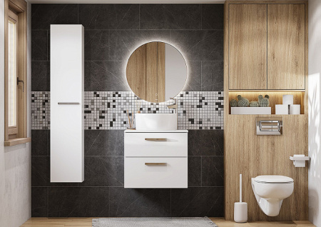 Зеркало Ø80 см Roca Luna, подсветка, сенсорный выключатель, антизапотевание - КонтурТерм