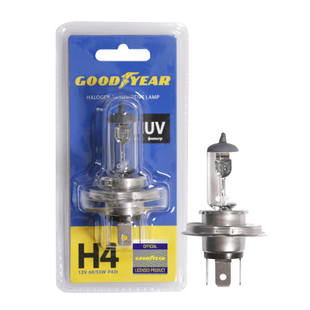Автолампа GOODYEAR галогенная 12V H4 60/55w P43t								 - КонтурТерм
