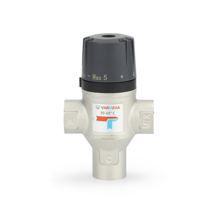 Клапан термостатический смесительный Varmega DN15, РВ 1/2", 30‒65 °С - КонтурТерм