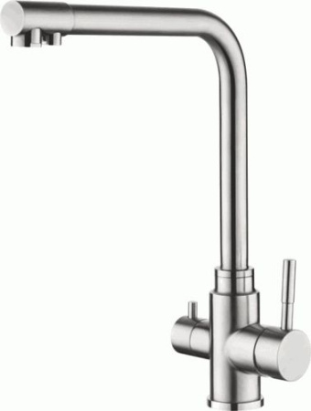 Смеситель с подключением к фильтру питьевой воды Ledeme, сатин - КонтурТерм