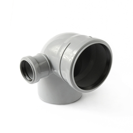 Колено внутренняя канализация 110 90° с отводом 50 87° (левый)  - КонтурТерм