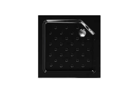 Поддон душевой акриловый 90х90х16 см Universal Black N, квадрат, черный - КонтурТерм