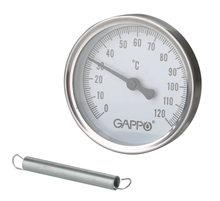 Термометр GAPPO 64 мм 0-120°C с пружиной - КонтурТерм