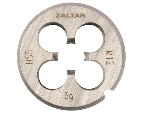Плашка резьбонарезная M12 x 1.75, DIN 223, HSS, ZALTAR - КонтурТерм