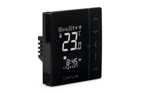 Терморегулятор комнатный Salus VS30B недельный, проводной, черный - КонтурТерм