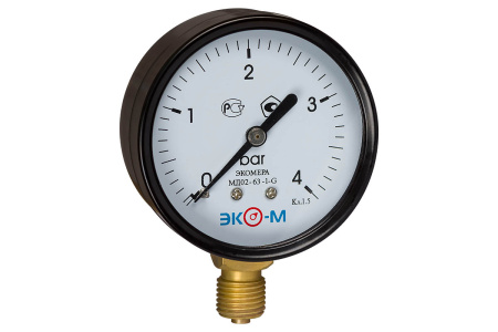 Манометр Экомера МД02-63мм 0..0,4МПа G1/4 радиальный - КонтурТерм
