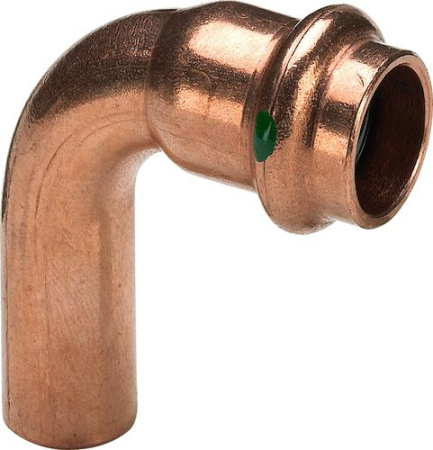 Колено медное пресс ниппельное д 15, 90 гр Effebi - КонтурТерм