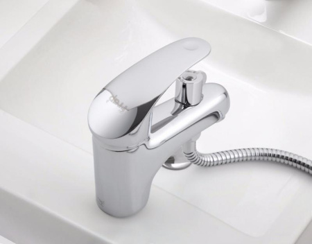 Смеситель для раковины FRAP H21 с гигиеническим душем, хром - КонтурТерм