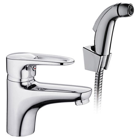 Смеситель для раковины FRAP H68 с гигиеническим душем, хром - КонтурТерм