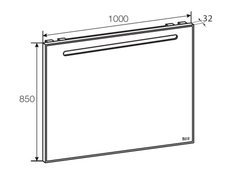 Зеркало 100х85 см Roca, подсветка, сенсорный выключатель, подогрев, антизапотевание - КонтурТерм