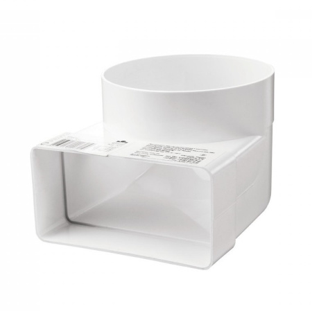 Колено пластиковое с переходом на круг. Europlast 220x55 / 100 - 90° - КонтурТерм