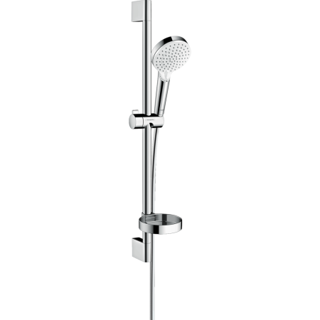 Гарнитур душевой HansGrohe Crometta Vario со стойкой, мыльницей, лейкой, шлангом, хром - КонтурТерм