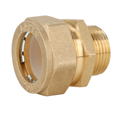 Муфта обжимная латунная GAPPO 15 х3/4" РН - КонтурТерм